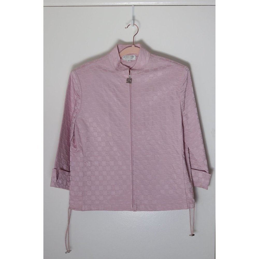 St. John Sport by Marie Grey Sz M Light Pink Jacket Coat